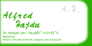 alfred hajdu business card